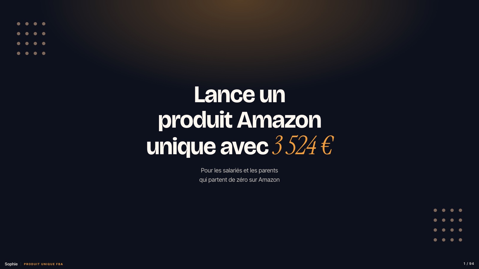 Aperçu de la présentation du webinaire