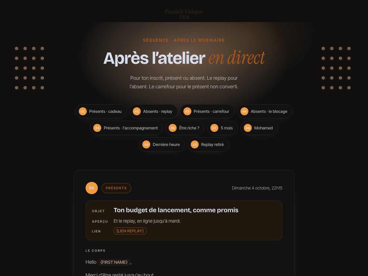 Aperçu : après le webinaire